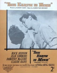 This Earth Is Mine Sheet Music Rock Hudson Jean Simmons 1959 Film Title Song UK
