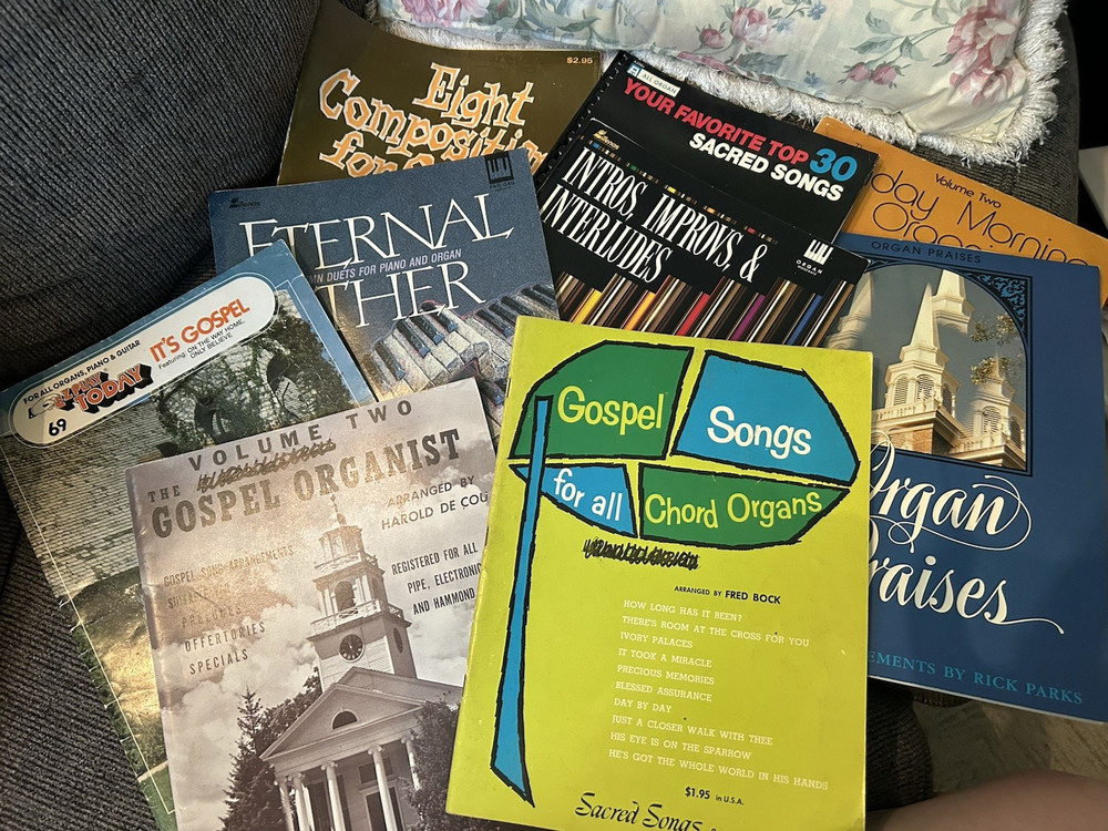 VTG Organ Gospel Sheet Music Book Lot. 9 books 1964-1990.