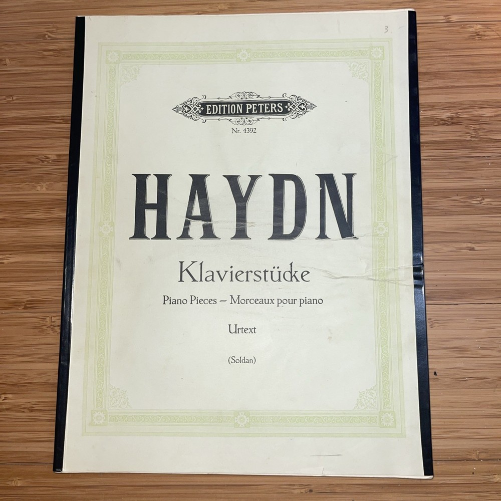 HAYDN Sheet Music Klavierstucke Piano Pieces Edition Peters Nr 4392 Urtext