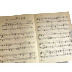 Vintage Sheet Music Scarborough Fair Piano Solo Arthur Zep Old English Song