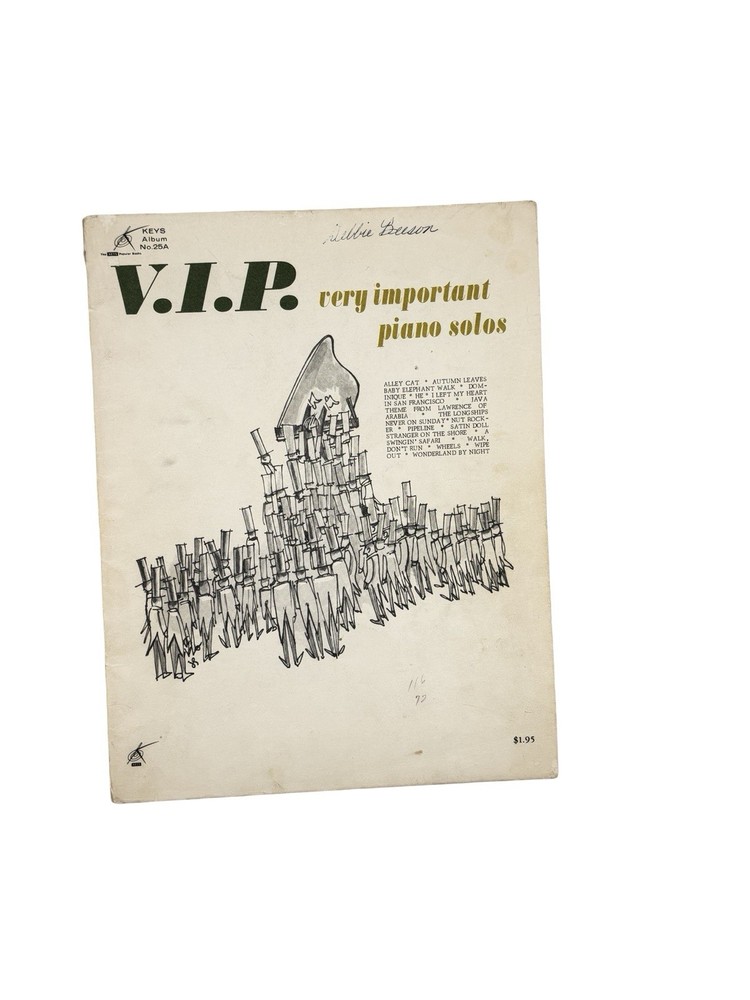 Vintage V.I.P. Very Important Piano Solos Sheet Music Book Charles Hansen