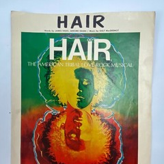 1967-68 Hair The American Tribal Love Rock Musical Sheet Music 5 Pages Vintage