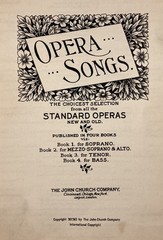 OPERA SONGS. 1901 Antique John Church Songbook. 33 Classic Pieces. Bass.