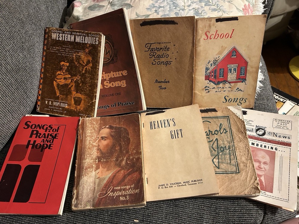 Lot of 9 VTG Gospel Song Books 1939-1979.