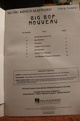 Trumpet & CD: Music Minus Maynard – Big Bop Nouveau – New – Pub Price $17.95