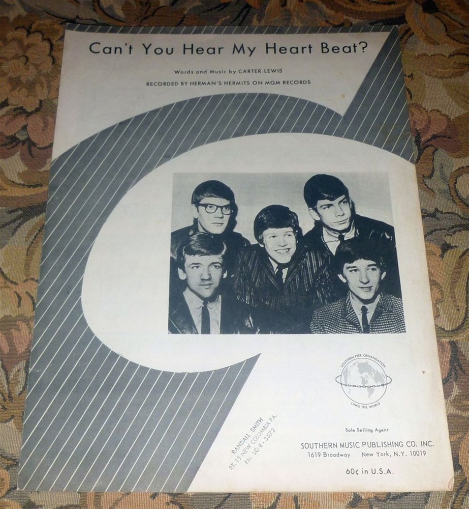 Herman&rsquo;s Hermits Sheet Music – Can&rsquo;t You Hear My Heart Beat? (1965)
