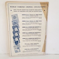 Vintage 1940s Patriotic Songs for Mixed Voices Sheet Music Song Book