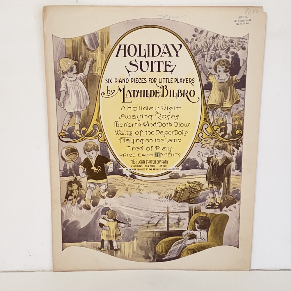 Antique 1924 Waltz of the Paper Dolls Piano Sheet Music by Mathilde Bilbro