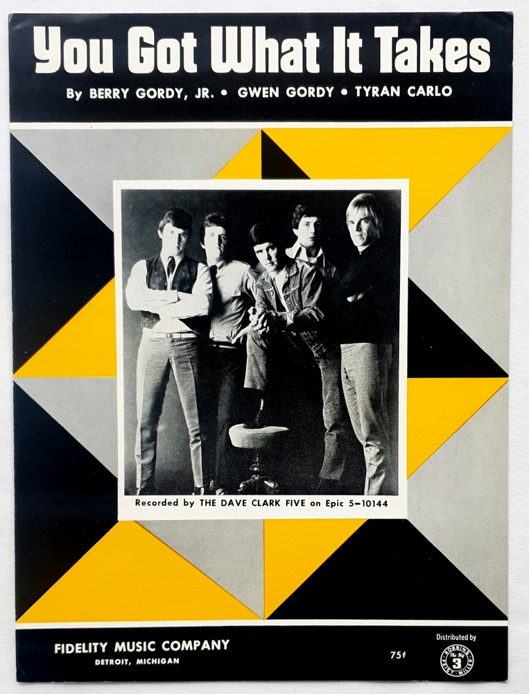 Dave Clark Five – You Got What It Takes – 1967 USA Sheet Music Edition