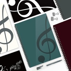 Blank Sheet Music Composition Manuscript Staff Paper Art Music Notebook Black…