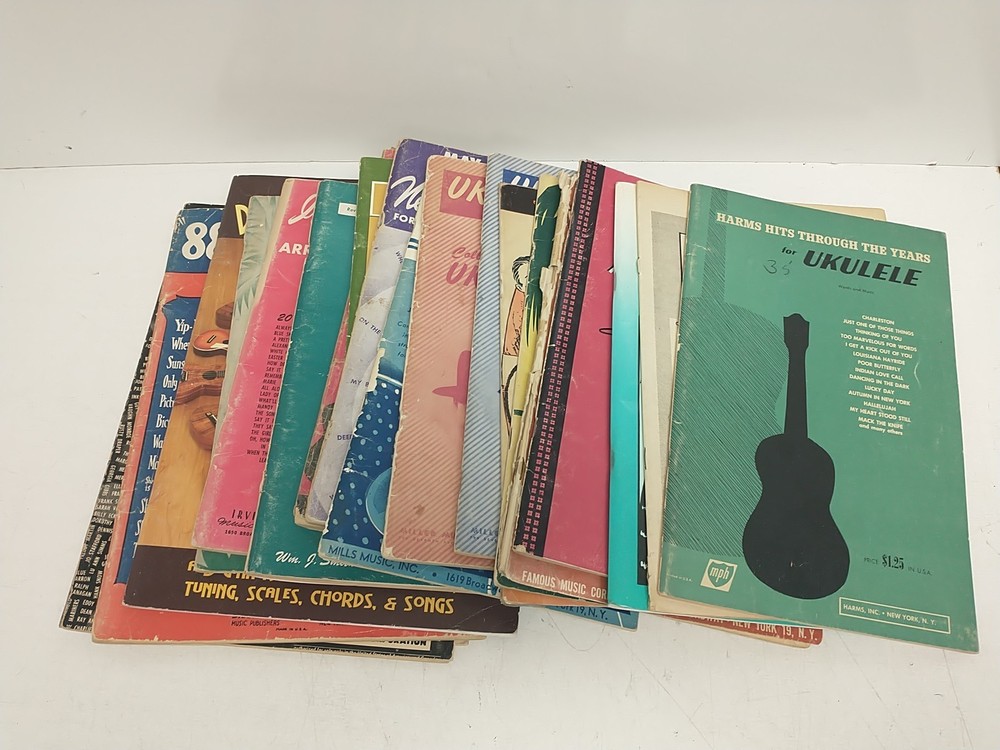 Vintage Ukulele Sheet Music and Instructional Book Lot of 20