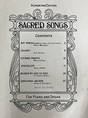 Sacred Songs Academic Edition Famous Folio Antique Sheet Music Book Early 1900s