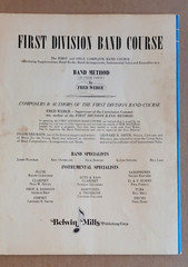 First Division Band Method for Clarinet and Trumpet, Fred Weber Band Course 1968