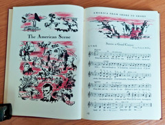 Sing Out! A Singing School illustrated edition 1950 Music Notes Vintage Book
