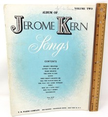 Album of Jerome Kern Songs Sheet Music Book Piano Voice 12 Songs Volume Two