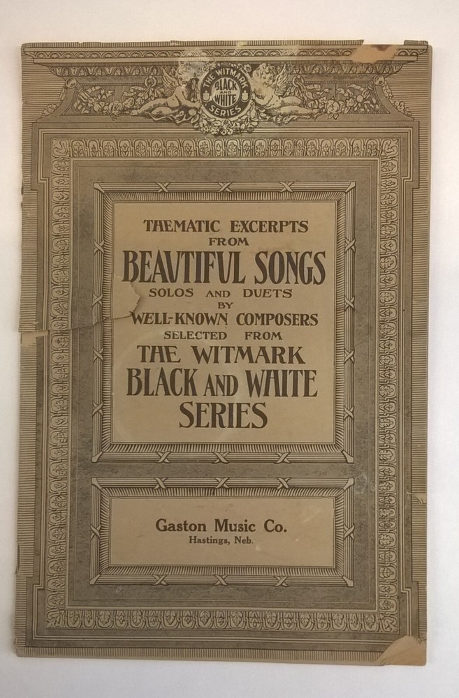 Witmark Black & White Series Thematic Excerpts Samples 1918 Antique Sheet Music