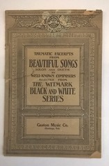 Witmark Black & White Series Thematic Excerpts Samples 1918 Antique Sheet Music