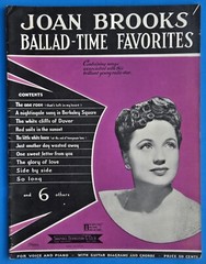 Joan Brooks Ballad Time Favorites Sheet Music Songbook 1954 Vintage USA SELLER