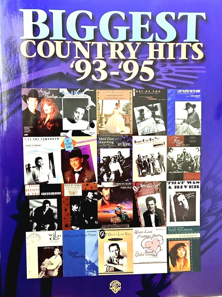 Biggest Country Hits &rsquo;93-&rsquo;95 for Piano/Vocal/Chords 160 Pages