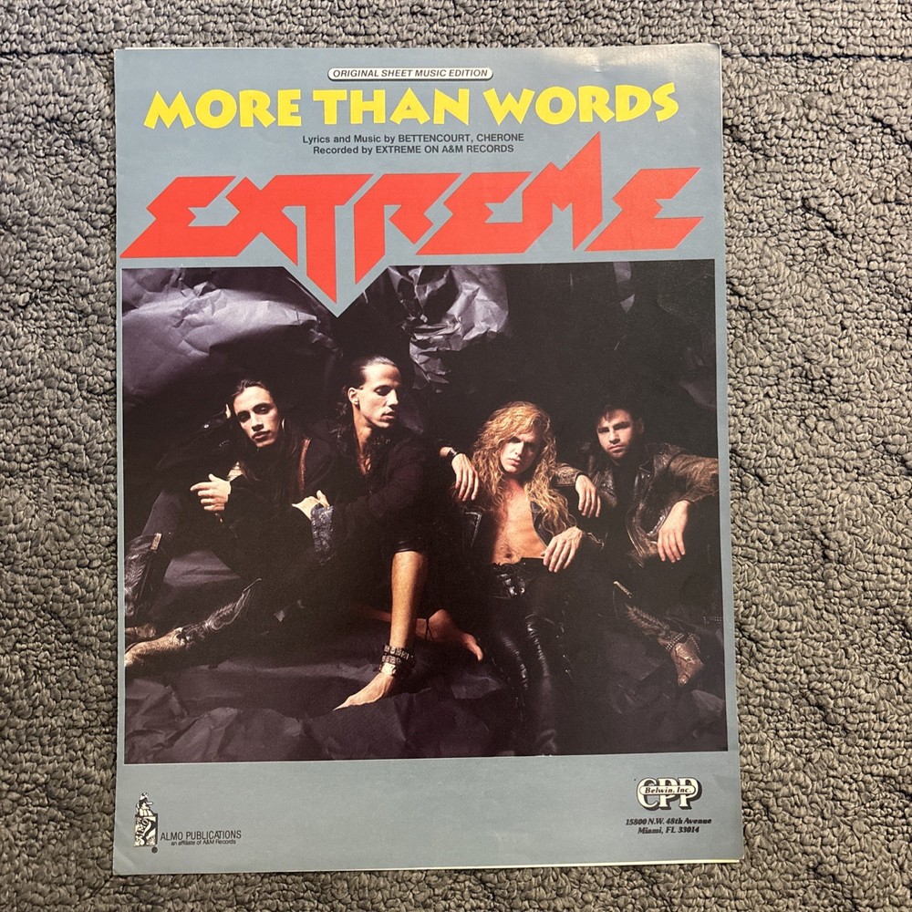 Extreme More Than Words Bettencourt Cherone Sheet Music