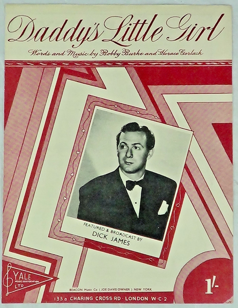 Daddys Little Girl by Burke & Gerlach Piano Vocal Sheet Music Dick James