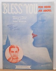 Bless You – Eddie Lane & Don Baker – Sheet Music 1939
