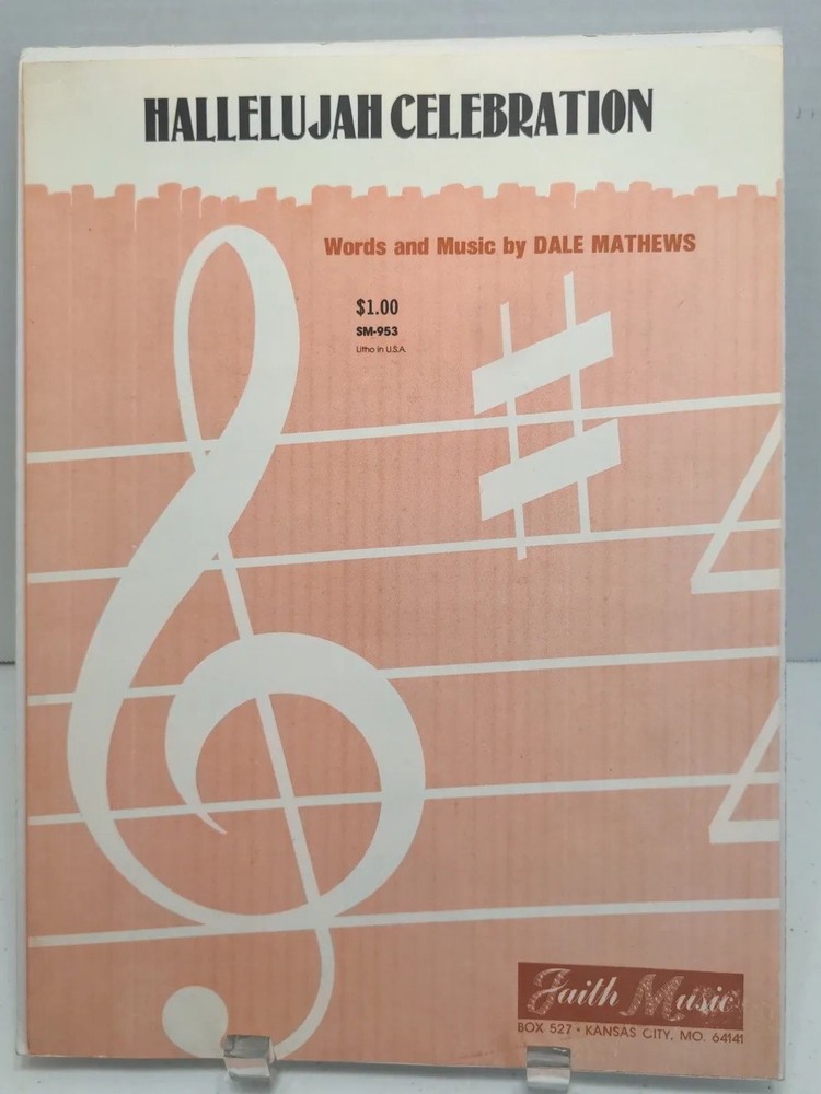 Hallelujah Celebration Sheet Music Dale Mathews Piano Lyrics 70s Gospel F5AA