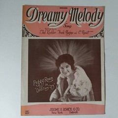 1922 « Dreamy Melody » Vintage Sheet Music 1920s Song for Piano Ukulele