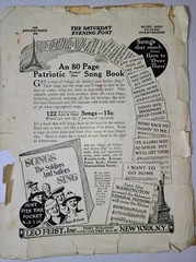 Over There Cohan Piano Voice Sheet Music English & French Feist Antique 1917