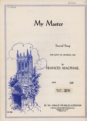 My Master Frances Macphail Low Voice Duo Sheet Music Hymn Gospel Church Choir