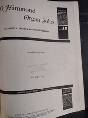Vintage Organ Songbook 90 Hammond Organ Solos Mark Laub 144 Pages Very Good