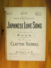 Japanese Love Song In Ab Clayton Thomas 1900 Sheet Music