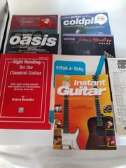 Bundle of 8 Guitar Music Songbooks Oasis Coldplay Hendrix Tab Notes D47 B398