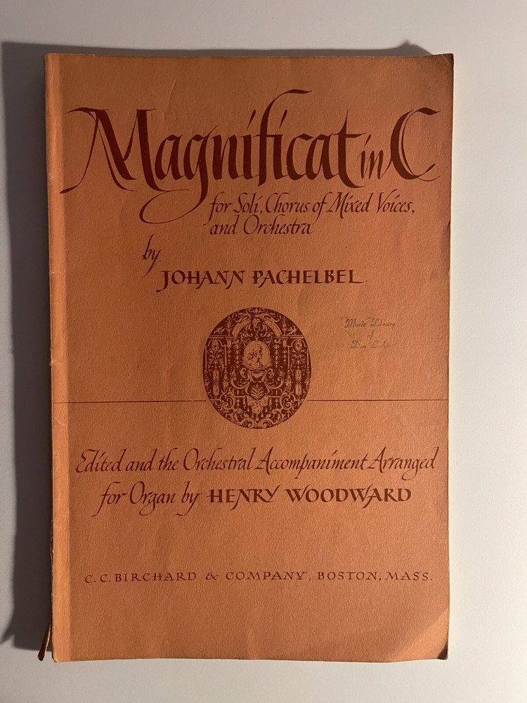 Magnificat In C By Johann Pachelbel Sheet Music For Organ C.C. Birchard & Co.