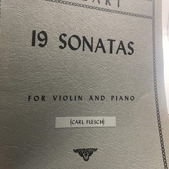 Vintage International Music Mozart 19 Sonatas Violin Piano Flesch Sheet Music