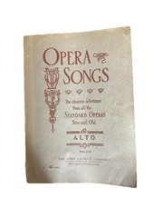 1901 Edition Book 2 Alto Opera Songs – Choicest Selections Standards Operas