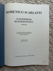 Selected Piano Sonatas Band Vol. 3 Domenico Scarlatti Henle Verlag VTG Urtext
