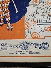 1903 Gold & Silver Valse Sheet Music Franz Lehar Art Nouveau Cover