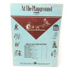At The Playground Sheet Music 1944 Piano Only Schwab Clean Antique US Seller us