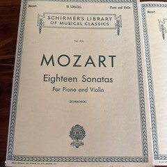 Schirmer’s Library Musical Classics MOZART EIGHTEEN SONATAS FOR PIANO & VIOLIN