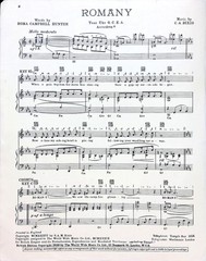 Romany Sheet Music Cesare Bixio Roman Campbell Hunter British Tango Fox Trot