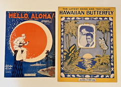 Vintage 1917, 1926 HAWAIIAN SHEET MUSIC – HAWAIIAN BUTTERFLY & HELLO, ALOHA!