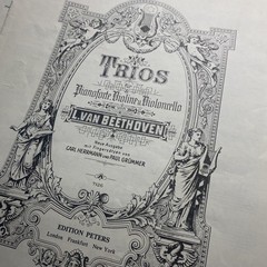 Vintage Edition Peters Beethoven Trio Op 11 Clarinet Violin Cello Piano Score