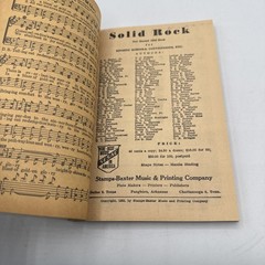 Vintage 1952 “Solid Rock” Christian Hymnal Song Book Shape Notes
