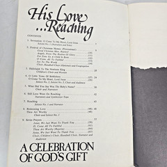 His Love Reaching Choral Book SATB Christmas Bill Gaither Musical 1975 Song Vtg