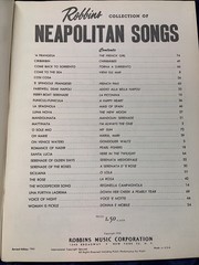 Robbins Music Collection Neapolitan Songs Sheet Music English Italian 1964
