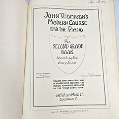 John Thompson Modern Course Second Grade Piano Book 1937 Sheet Music Tutor Vtg