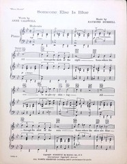 Someone Else Is Blue Sheet Music Three Cheers 1929 Musical Raymond Hubbell