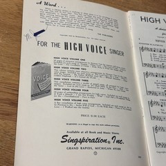 High Voice Volume Two Vintage Sheet Music 1949