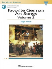 Favorite German Art Songs Volume 2 The Vocal Library High Voice Book 000000439